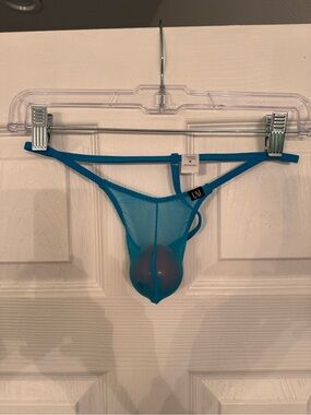 Sheer Teal Micro G String Thong